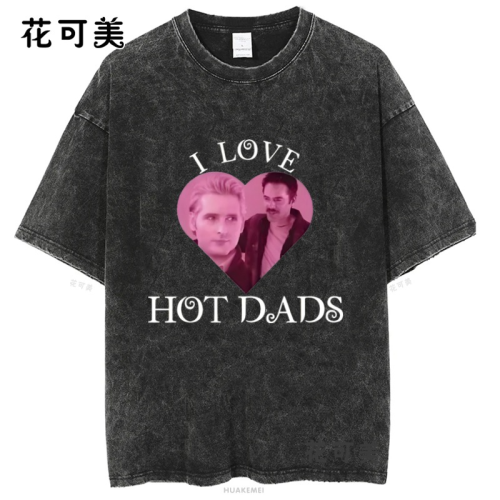 眼鏡蛇新款I LOVE歐美潮牌搞笑創意滑稽愛心印花水洗短袖男t恤