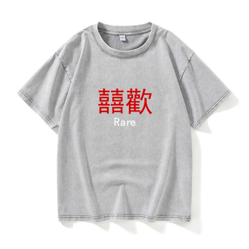 拍結婚登記証件照小衆設計感領証男T恤短袖個性衣服女男圓領大碼