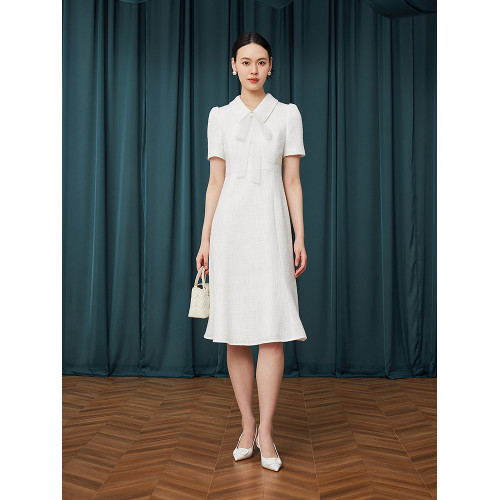 MOJO莫佐優雅魚尾法式連衣裙女夏2025新款時尚輕奢高級感氣質收腰