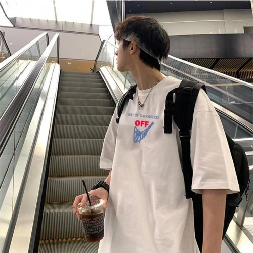 100%重磅純棉大碼男t恤簡約短袖夏季寬松美式正肩港風潮牌ins新款