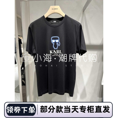 可議價KARL LAGERFELD卡爾拉格斐2024夏男T恤衫241N1713999 1590