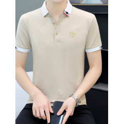 潮牌修身顯瘦POLO衫短袖男t恤翻領透氣休閒上衣潮流百搭夏天新款