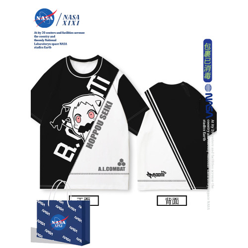 NASA北方棲姬聯名短袖男T恤夏季體恤艦隊collection二次元衣服潮