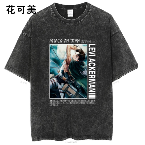 歐美潮牌搞笑創意滑稽圓領寬松潮牌卡通印花水洗做舊短袖男t恤