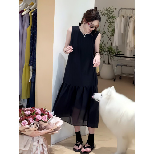 法式高級感白色直筒連衣裙女夏2025海邊度假氣質顯瘦長裙大擺裙子
