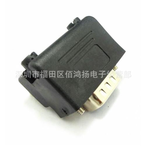 vga轉接頭線材黑色轉接家電配件彎頭電器VGA公對母90度270度接頭