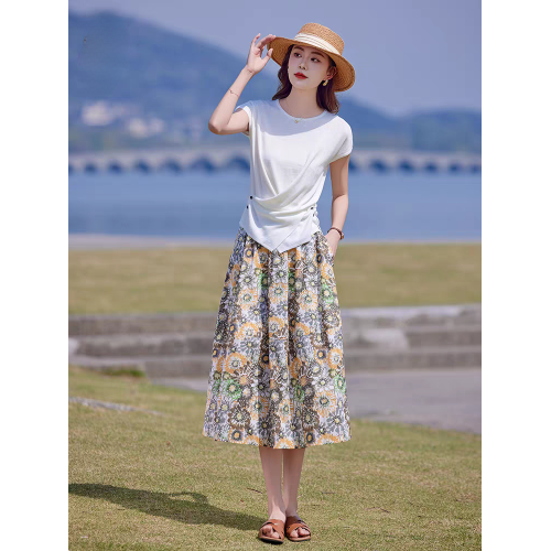 國際大牌聲瑪施2025夏新款真絲桑蠶絲連衣裙女高級氣質顯瘦兩件套