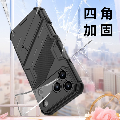 新款適用iPhone17Promax龐克鎧甲支架手機殼蘋果16全包防摔保護套