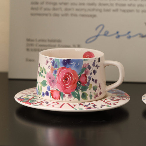 特別好看精緻咖啡杯陶瓷高級感中古杯子馬克杯下午茶杯碟套裝 特別好看精緻咖啡杯陶瓷高級感中古杯子馬克杯下午茶杯碟套裝