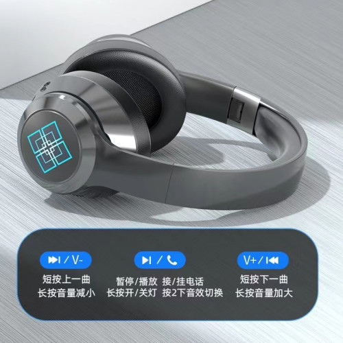 新款頭戴式LED燈發光藍牙耳機全包耳HIFI重低音無線電競耳麥