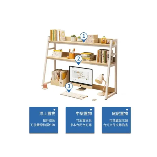 桌上置物架書架分層收納架書桌電腦桌面學生小層架多層整理小書櫃