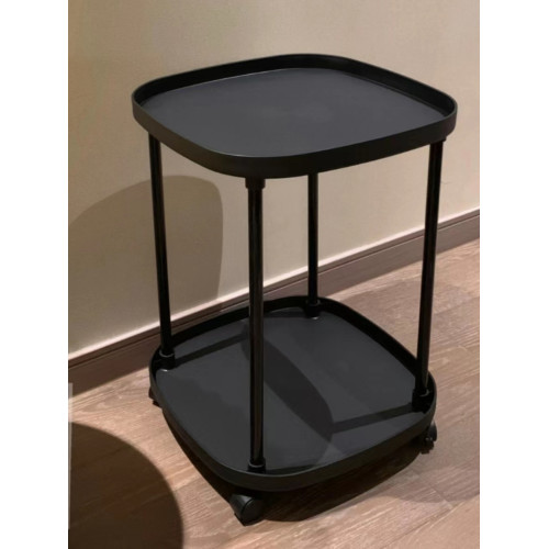 慕炎家居置物架移動小茶幾雙層花架置物架小推車家用客廳邊幾桌