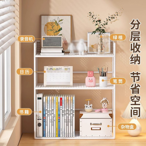 桌上書架桌面置物架辦公桌收納餐桌宿舍J書桌多層小層架工位分層
