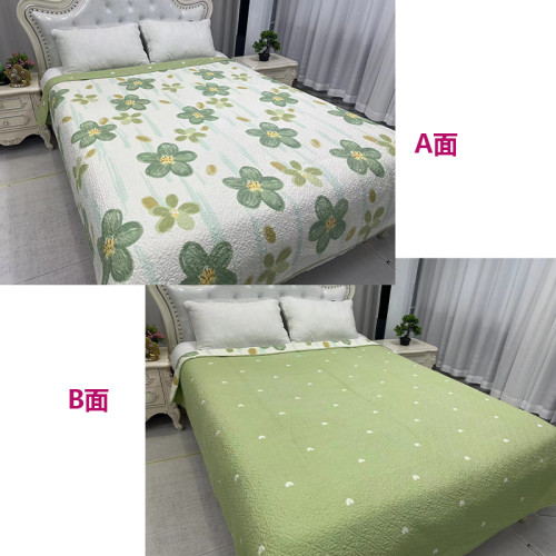 INS北歐純棉斜紋加厚床單夾棉全棉床蓋學生單雙人卡通夏被特價