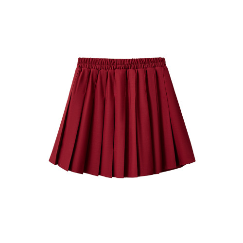 兒童百褶裙半身裙紅色黑色小學生藏青色校服裙演出女童短裙子白色