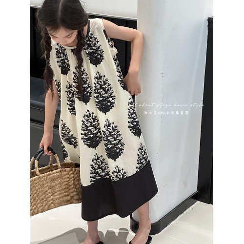 韓國童裝女童連衣裙夏裝2025新款兒童裙子童裝高級女孩夏天吊帶裙