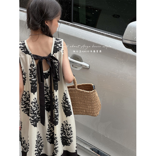 韓國童裝女童連衣裙夏裝2025新款兒童裙子童裝高級女孩夏天吊帶裙