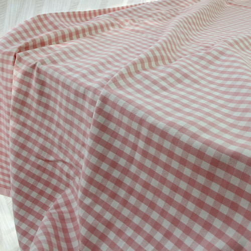 厚實的苧麻天絲床單 軟涼蓆 好看格子原單良品面料A類乾爽服帖