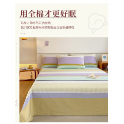 a類簡約全棉老粗布床單單件夏季加厚1.8米單人1.5雙人100純棉被單