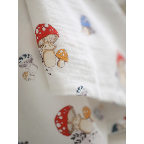 Mushroom蘑菇高密純棉柔軟紗布床單被套床笠卡通單人宿舍學生床品