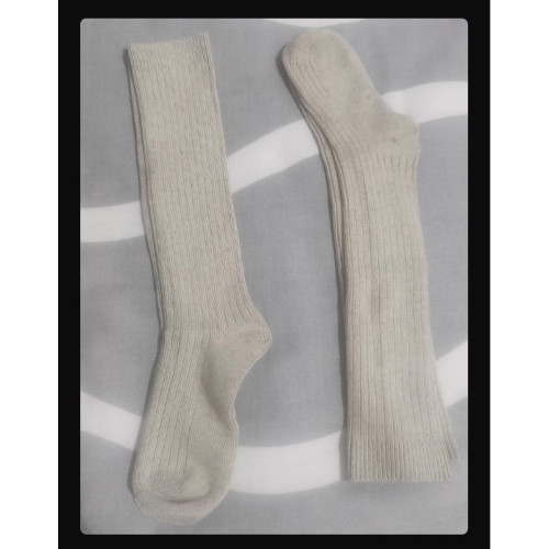 【長筒條紋襪】2雙裝 漢麻棉保暖襪子 吸汗乾爽保暖防臭襪 堆堆襪