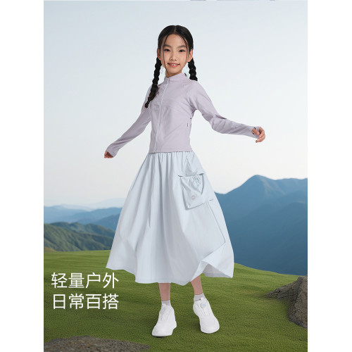 【速乾工裝裙】萌格格女童網球裙速乾透氣夏工裝風休閒涼感半身裙