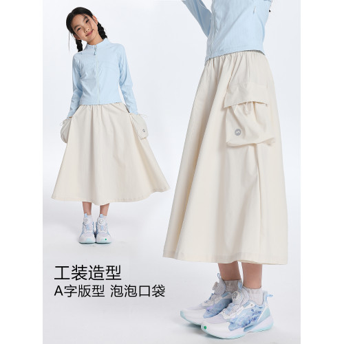【速乾工裝裙】萌格格女童網球裙速乾透氣夏工裝風休閒涼感半身裙