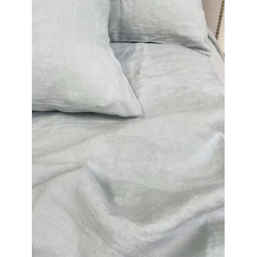 亞麻床單三件套雙人標準純色簡約枕套水洗雨露麻240*250cm