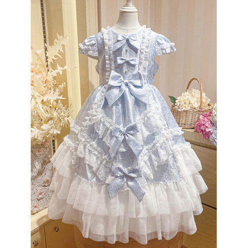 洛麗塔公主裙新款女童裙子周嵗生日宴會聚會宮廷禮服兒童連衣裙
