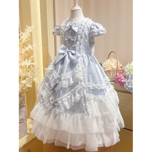 洛麗塔公主裙新款女童裙子周嵗生日宴會聚會宮廷禮服兒童連衣裙