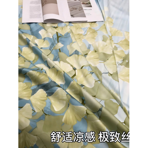 LF蘭精天絲數碼印花床單三件套萊賽爾纖維絲滑柔軟如真絲特價夏季