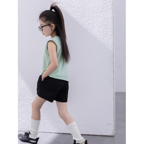 女童褲子2025新款夏季兒童女孩中大童寬松薄款速乾休閒運動褲短褲