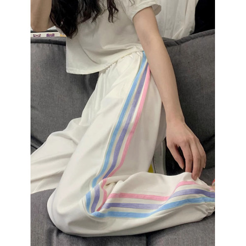 女童運動褲2025秋季新款冰絲防蚊褲兒童休閒褲中大童速乾運動長褲