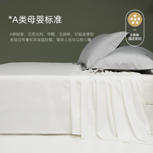 五星級酒店專用100支長絨棉純棉純色床單全棉單件白色被單高級感