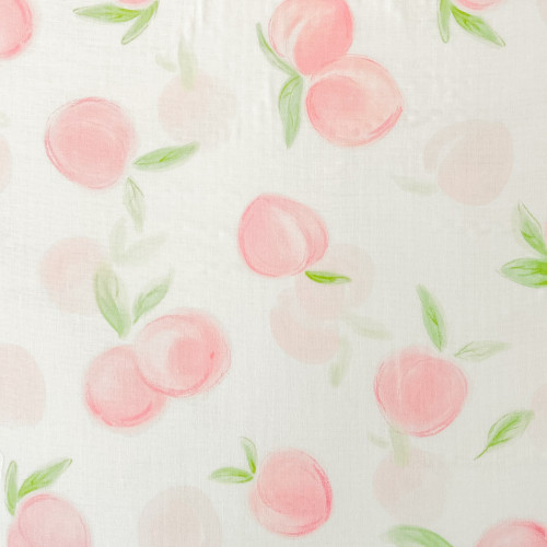 桃子心事｜敲美の少女粉色小桃原創設計全棉雙層紗床單床包柔軟款