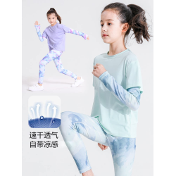 【涼感速乾】萌格格女童上衣速乾衣T恤 兒童防曬服網球服夏薄A類