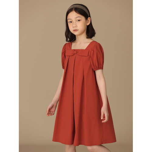 哈齒童裝甜美紅色兒童公主裙女大童連衣裙女童夏裝短袖裙子夏季薄