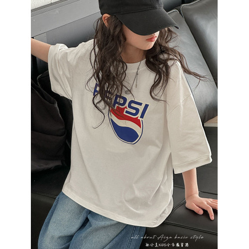 韓國童裝女童夏裝2025新款短袖T恤兒童寬鬆上衣打底衫大童夏天潮t