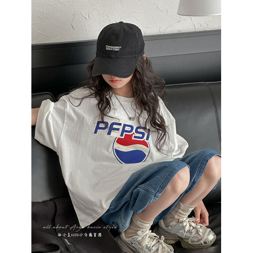 韓國童裝女童夏裝2025新款短袖T恤兒童寬鬆上衣打底衫大童夏天潮t