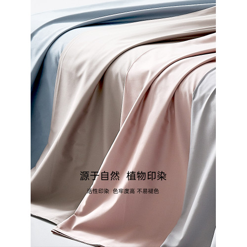 TEVEL/堂皇全棉床單單件貢緞工藝純棉被單簡約純色家用床上用品