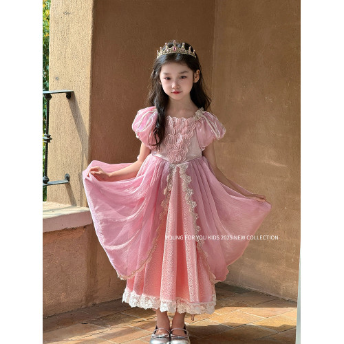 YFY女童愛麗兒公主裙連衣裙生日禮服美人魚長裙四季可穿高級