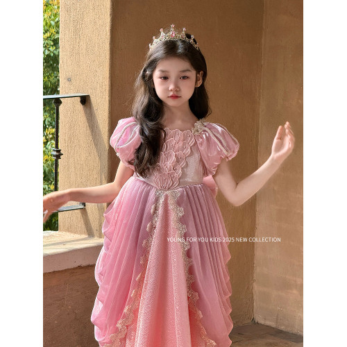 YFY女童愛麗兒公主裙連衣裙生日禮服美人魚長裙四季可穿高級