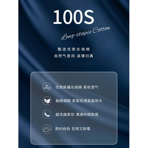 五星級酒店風100s新疆長絨棉床單單件家用簡約純色被單宿舍三件套