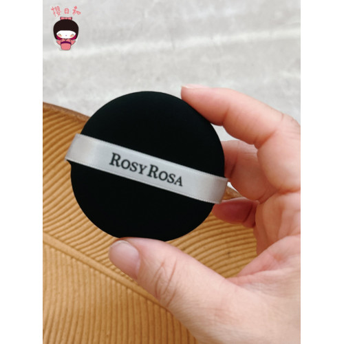 日本ROSYROSA乾溼兩用黑色粉撲底妝定妝化妝棉全面遮蓋高密度粉撲