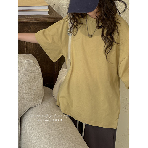 女童短袖T恤夏裝2025新款兒童上衣純棉衣服大童半袖寬鬆打底衫薄