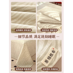 輕奢老粗布床單純棉100全棉單件枕套被單三件套床笠棉布料不起皺