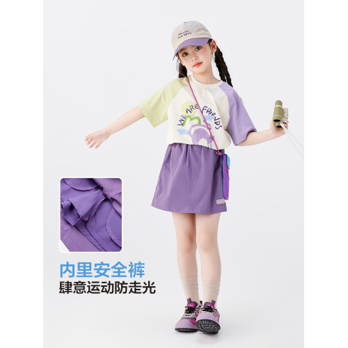 左西童裝女童夏季半身裙工裝短裙子兒童登山裙2025新款女孩裙褲潮