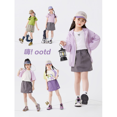 左西童裝女童夏季半身裙工裝短裙子兒童登山裙2025新款女孩裙褲潮