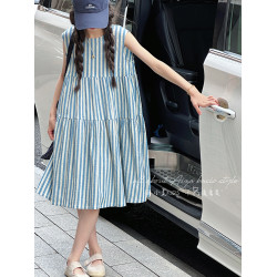 孫小美kids 氧氣感女童夏裝連衣裙2025新款兒童裙子女大童背心裙