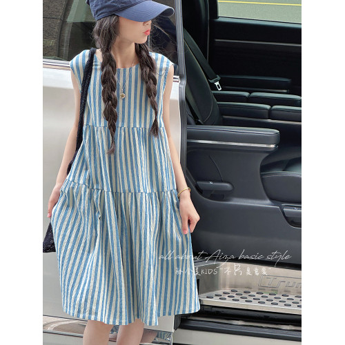 孫小美kids 氧氣感女童夏裝連衣裙2025新款兒童裙子女大童背心裙